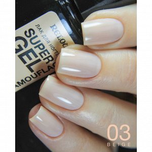 Лак д/ногтей с эффектом камуфлирующих баз "Super Gel Camouflage" RELOUIS 10гр.