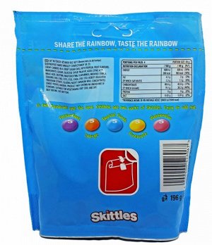 Жевательное драже со вкусом тропических фруктов Skittles Tropical pouch / Скитлс 136  гр