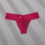 Женские кружевные трусики стринги, цвет красный