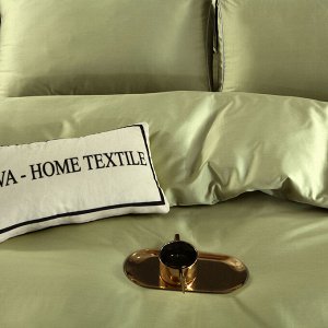 Viva home textile Комплект постельного белья Однотонный Сатин Премиум на резинке OCPR009