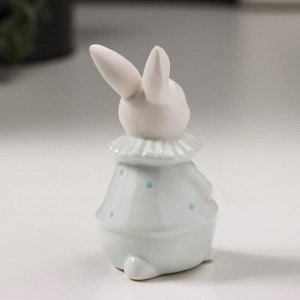Сувенир керамика "Белый кролик в наряде в горошек" МИКС 8,5х4,6х4,6 см