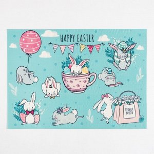 Салфетка на стол Доляна "Happy Easte Flower Mood "  ПВх 40*29см