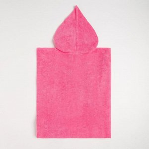 Полотенце-пончо Крошка Я «Гномик», цвет розовый, размер 24-32, 100 % хлопок, 320 г/м2