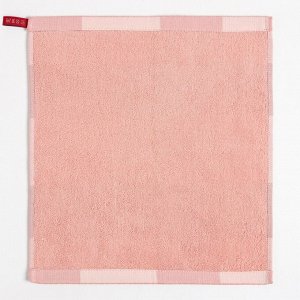 Салфетка для уборки двухсторонняя Доляна «Клетка» цв.розовый 35х35 см, 100% хлопок