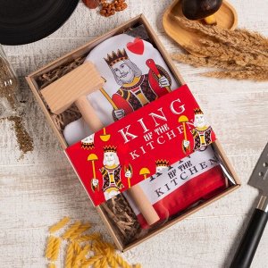 Кухонный набор «King: варежка»-прихватка 20x28 см, молоток деревянный