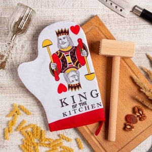 Кухонный набор «King: варежка»-прихватка 20x28 см, молоток деревянный