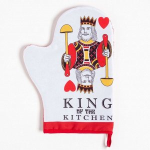 Кухонный набор «King, варежка»-прихватка 20х28 см, молоток деревянный