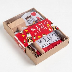 Кухонный набор «King: варежка»-прихватка 20x28 см, молоток деревянный