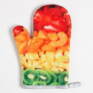 Варежка-прихватка Доляна «Фрукты», 26x16 см, 100% п/э