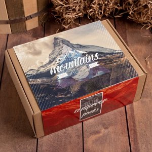 Набор подарочный Этель Mountains, полотенце 30х60 см и аксессуары