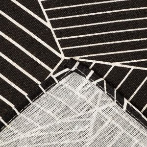 Набор декоративных салфеток «Доляна. Тренд», 40x40 см, 4 шт., чёрный, 100% п/э