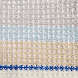 Полотенце вафельное банное «Этель» Waffle, 70x140 см, 100% хлопок, 280 г/м², жёлто-синее