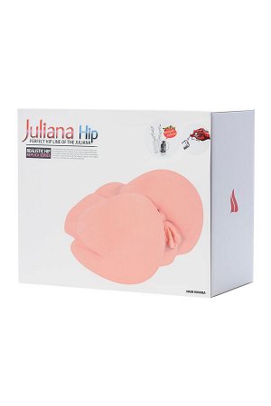 Мастурбатор реалистичный KOKOS Juliana Hip с вибрацией и ротацией, TPR, телесный, 23 см