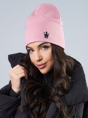 Шапка "Корона". Пыльная роза