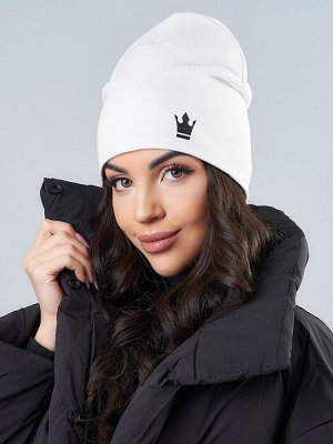 Шапка "Корона". Белая
