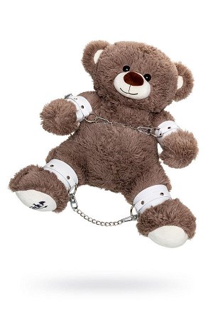 Бондажный набор "Медведь бурый" Pecado BDSM (оковы, наручники), натуральная кожа, белый