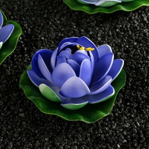 Набор растений аквариумных Пижон Аква «Лотосы», плавающие, синий, 10,7 х 10,3 х 4,5 см