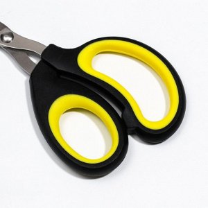 Ножницы-когтерезы "Пижон" Premium с эргономичной ручкой, чёрно-жёлтые