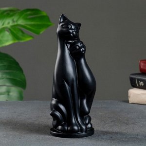 Фигура "Пара кошек" черная 10х27х10см