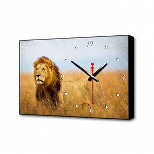 Часы-картина настенные "Царь зверей", 57 х 35 х 4 см