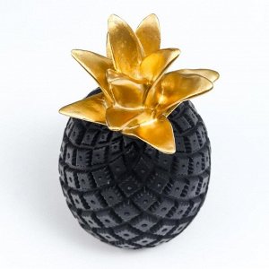 Сувенир полистоун "Чёрный ананас с золотым хвостом" 20,5х10х10 см