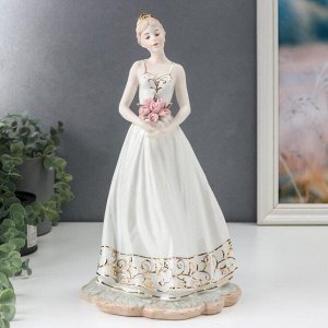 Сувенир керамика "Девушка в белом" 33х18х16 см
