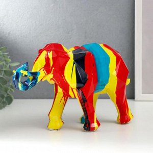 Сувенир полистоун "Слон" подтёки краски 16,5х10х27 см