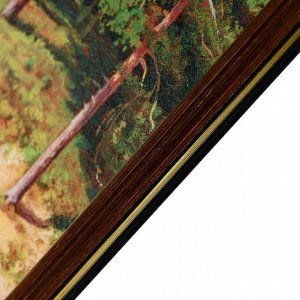 Картина "Зеркальная река в лесу" 50х70(53х73) см