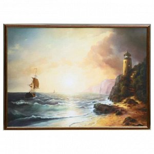 Картина "Закат на море" 50х70(53х73) см