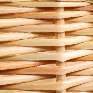 Плетёная корзина для пикника, прямоугольная, 400x280/260/430 мм