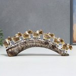 Сувенир полистоун &quot;Семь белых слонов с попоной из арабского ковра на роге&quot; 11,5х31х5 см