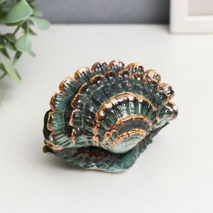 Сувенир керамика "Морская раковина с жемчужиной" 7,5х8х6 см