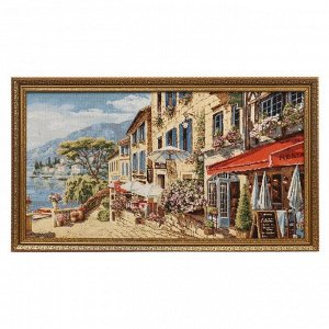 Гобеленовая картина "Ресторан на набережной" 67х38 см