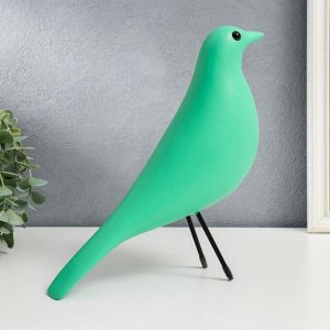 Сувенир полистоун "Птица" нежно-зелёная 28х23,5 см