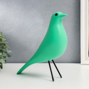 Сувенир полистоун "Птица" нежно-зелёная 28х23,5 см
