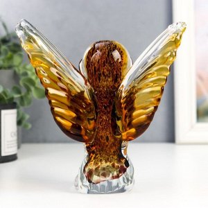 Сувенир стекло "Летящий филин" под муранское стекло 15х10х16 см