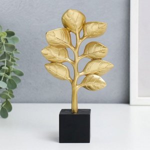 Сувенир полистоун "Веточка с золотыми листьями, с узором" 21х5х11 см