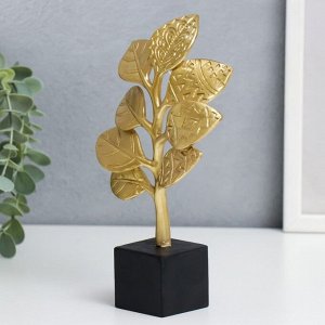 Сувенир полистоун "Веточка с золотыми листьями, с узором" 21х5х11 см