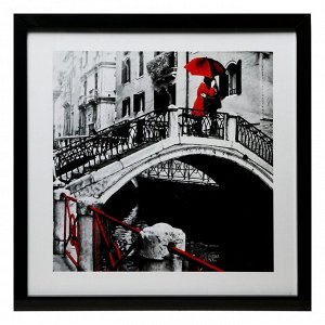 Картина "Влюблённые на мосту" 50х50(54х54) см