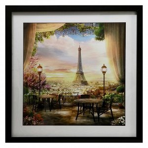 Картина "Романтичный ужин в Париже" 50х50(54х54) см