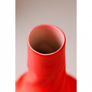 Ваза керамическая "Данара", настольная, красная, 34 см