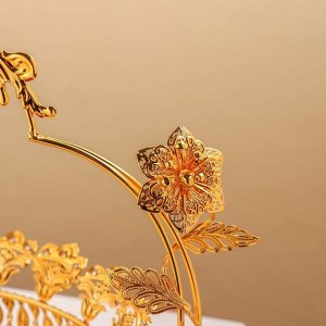 Подставка для десертов Blossom, 31?20?23 см, круглая, цвет металла золотой