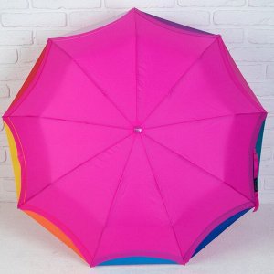 Зонт полуавтоматический «Радужное настроение», 3 сложения, 9 спиц, R = 48 см, цвет МИКС