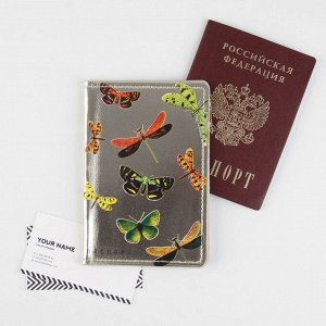 Обложка для паспорта «Бабочки», искусственная кожа