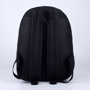 Рюкзак молодежный «Кеды», 29*12*37, отд на молнии, н/карман, чёрный
