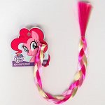 Резинка прядь для волос &quot;Коса Пинки Пай&quot;, канекалон, My Litlle Pony