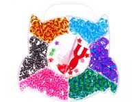 Набор цветных резиночек для плетения браслетов, 900 шт, пластик контейнер СОВА