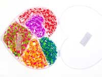 Набор цветных резиночек для плетения браслетов, 450 шт, пластик контейнер СЕРДЦЕ