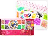 Набор цветных резиночек для плетения браслетов,картонная подарочная упаковка, 600 резиночек, 6 подвесок, СТАНОК