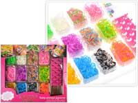Набор цветных резиночек для плетения браслетов, картонная подарочная упаковка, 2400 резиночек, СТАНОК в комплекте